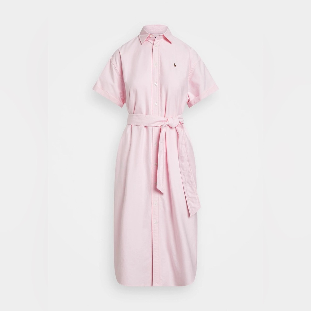 Polo Ralph Lauren Belted Short Sleeve Oxford Shirtdress
